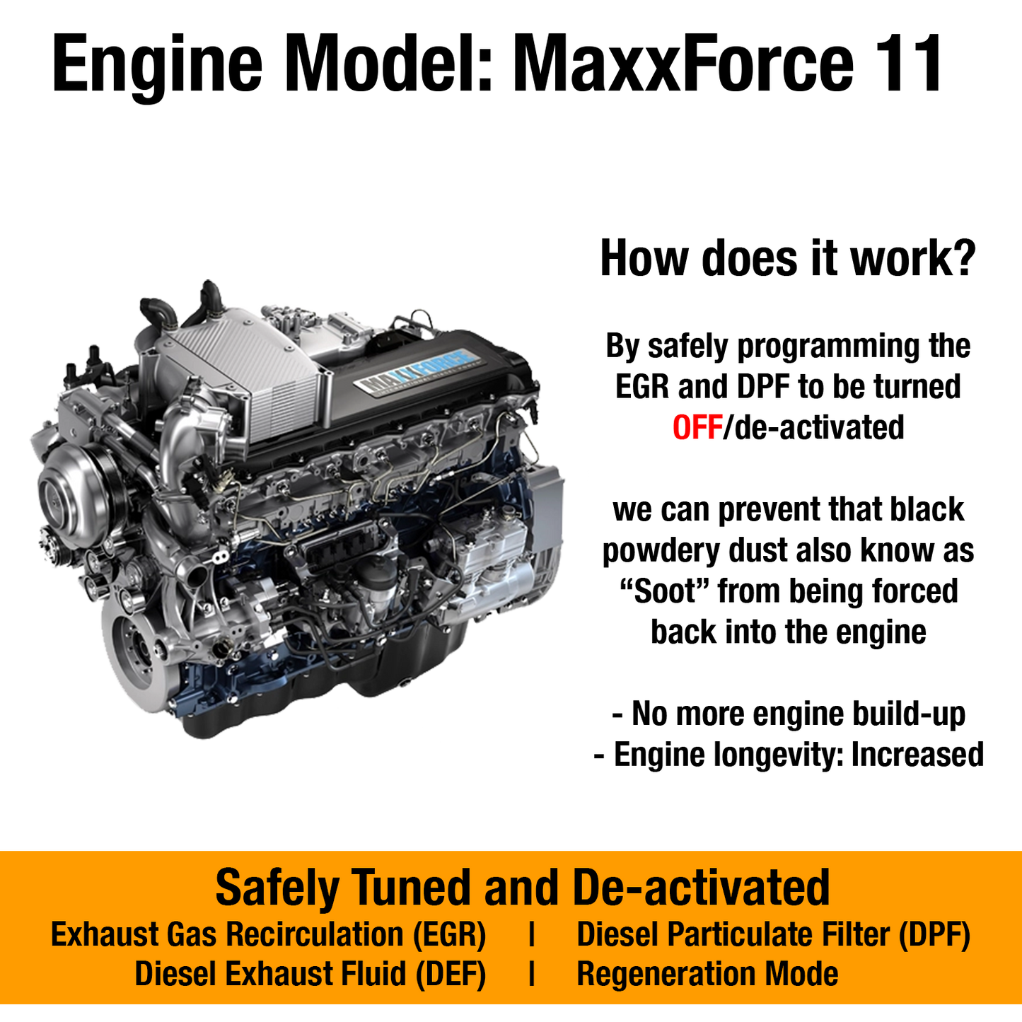 MaxxForce Engine: 11 EGR/DPF Delete Package