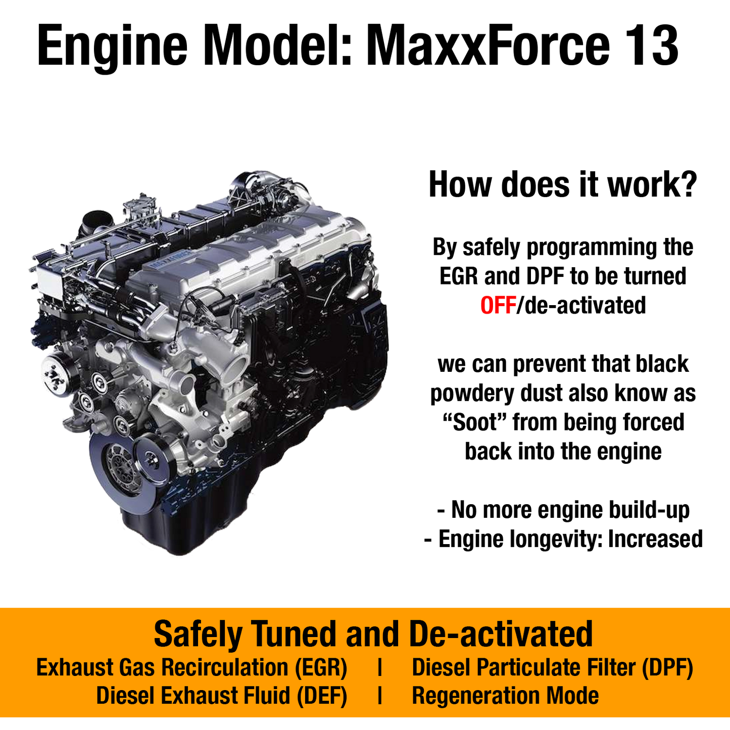 MaxxForce Engine: 13 EGR/DPF Delete Package