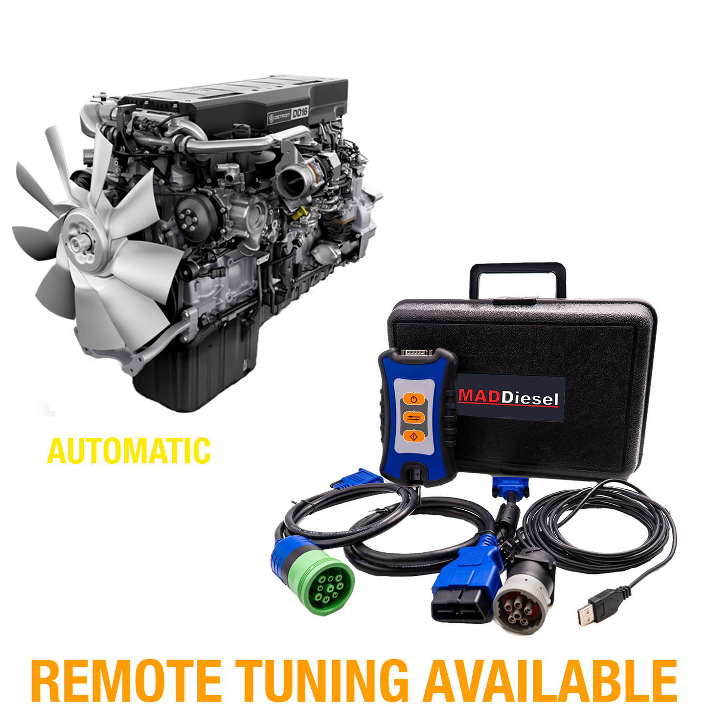 Detroit Diesel Engine: DD16 (2007-2015) (AUTOMATIC TRANSMISSION) DPF Delete Package