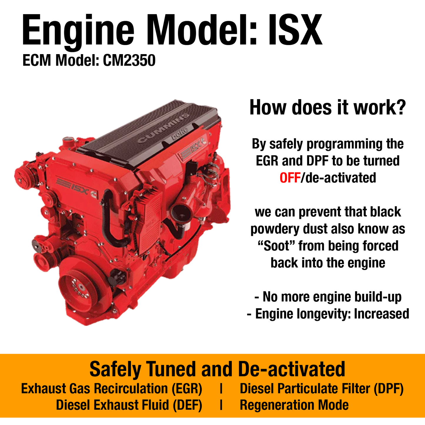 Cummins Engine: ISX (CM2350) EGR/DPF Delete Package