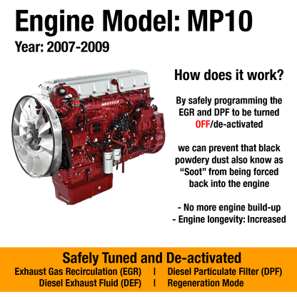 Mack Engine: MP10 (2007-2009) EGR/DPF Delete Package