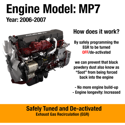 Mack Engine: MP7 (2006-2007) EGR Delete Package